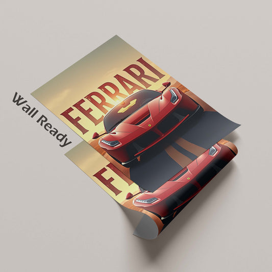 Exotic Sports Car Silhouette Poster