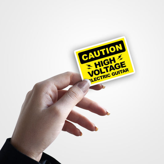 Hight Voltage Electric Guitar - Music Sticker