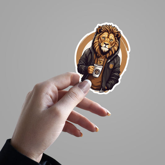 Chilling Lion Sticker