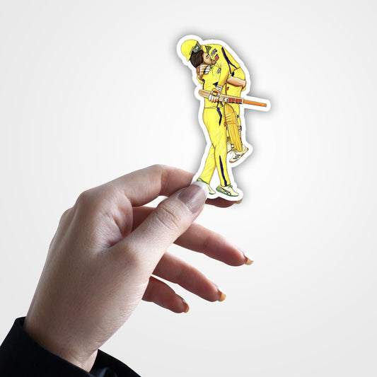 MSD & Jadeja - Cricket Sticker