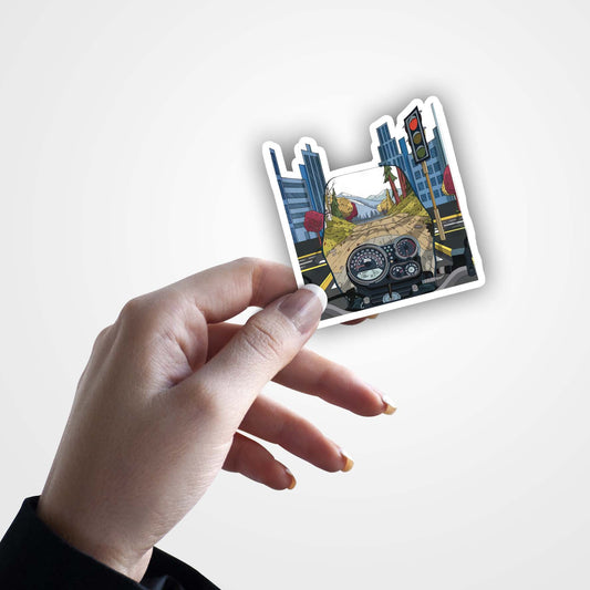 Adventure Bike Sticker