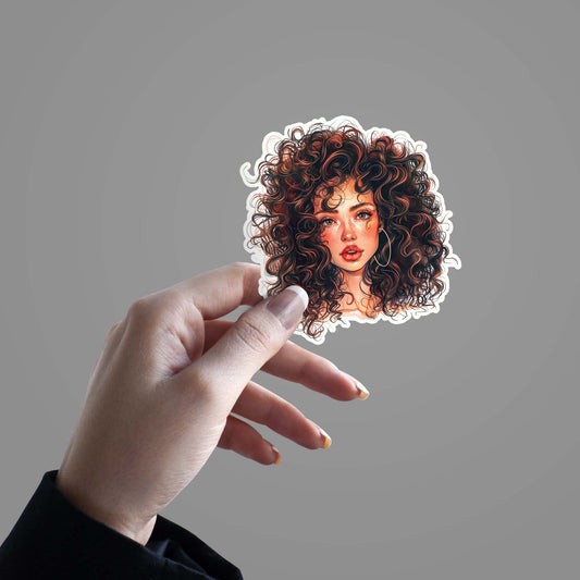 Wild Curls Art - Sticker