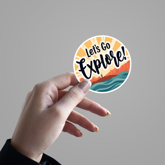 Let's Go Explore Sticker