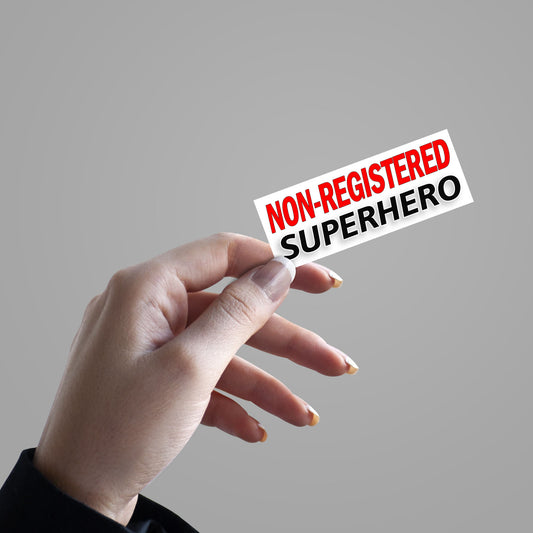 Non Registered Superhero Sticker