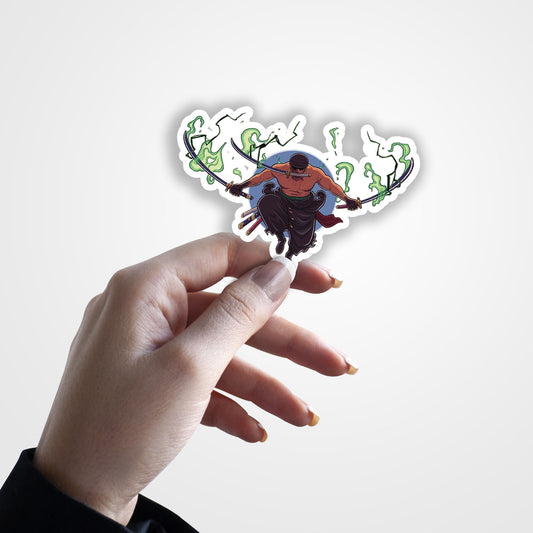 Zoro Roronoa Three Sword Style - One Piece Sticker