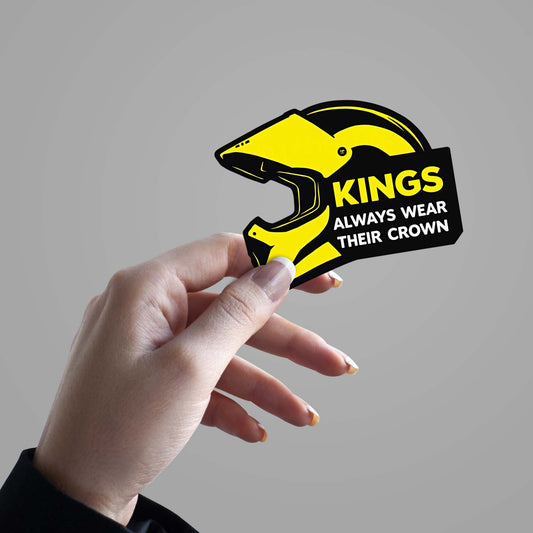 Kings always wear their crown - Sticker