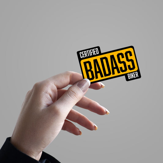 Certified Badass Biker - Sticker
