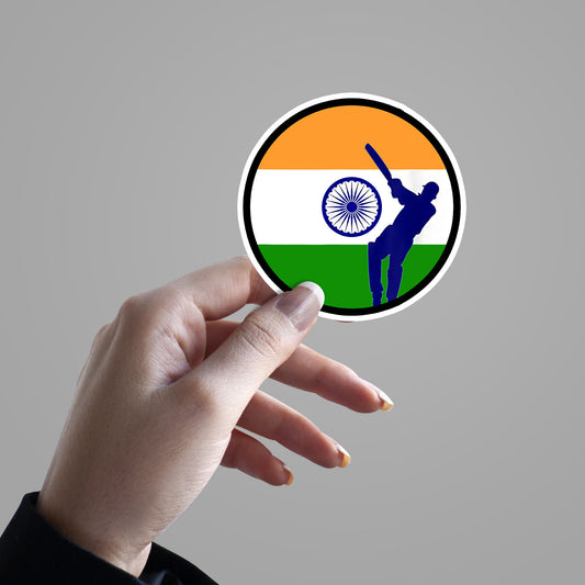 Indian Flag - Cricket Sticker