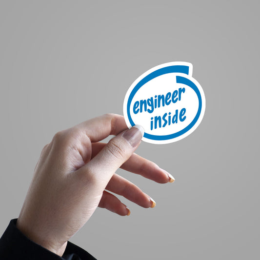 Engineer Inside Car Sticker (Blue)