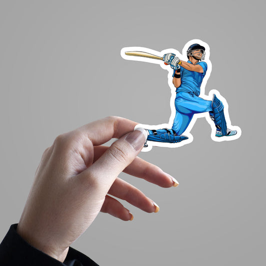 Batsman Playing Cricket - Cricket Sticker