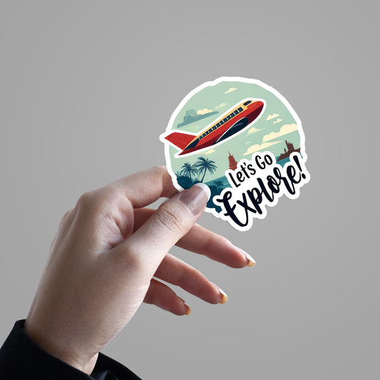 Let's Go Explore Sticker