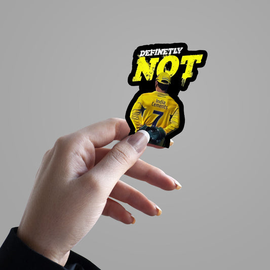 Definitely Not, MSD CSK - Cricket Sticker