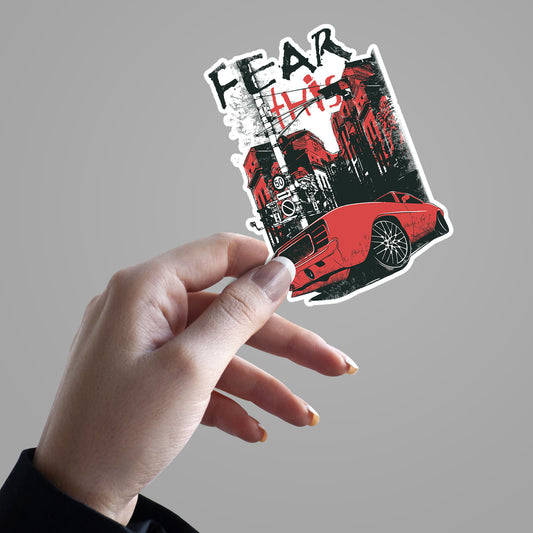 Red Car Sticker