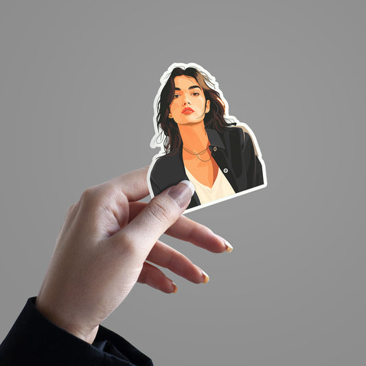 Modern Girl Illustration - Sticker