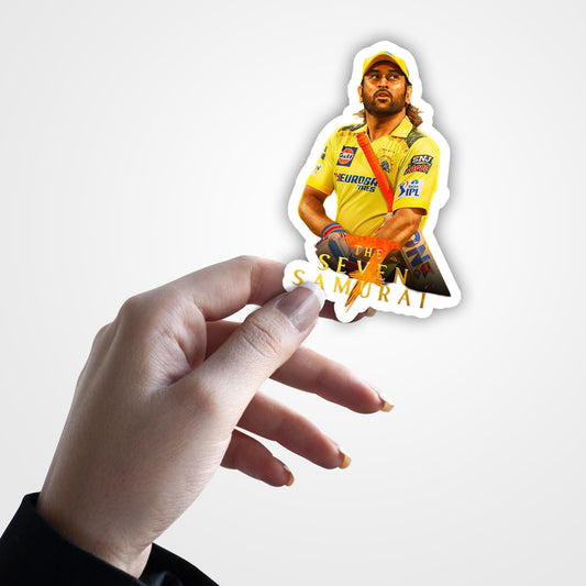 MSD The 7 Samurai - Cricket Sticker