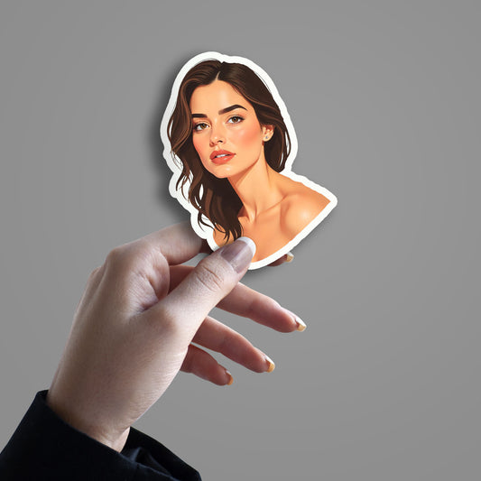 Elegant Woman Portrait - Sticker