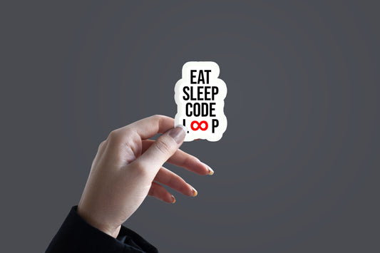Eat Sleep Code Loop Sticker