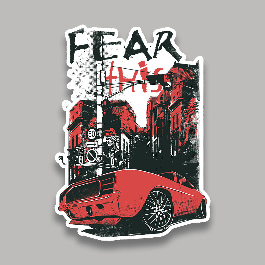 Red Car Sticker