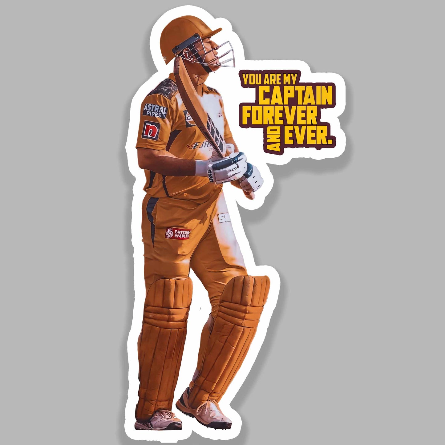 MS Dhoni CSK - Cricket Sticker