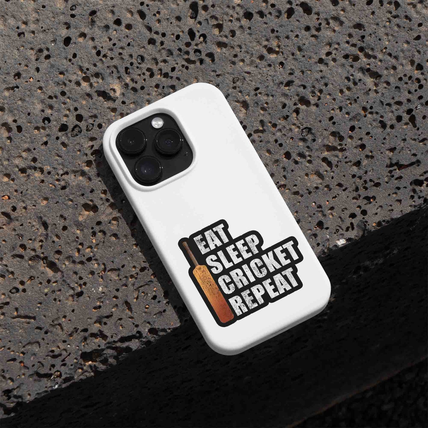 Eat Sleep Cricket Repeat - Cricket Sticker