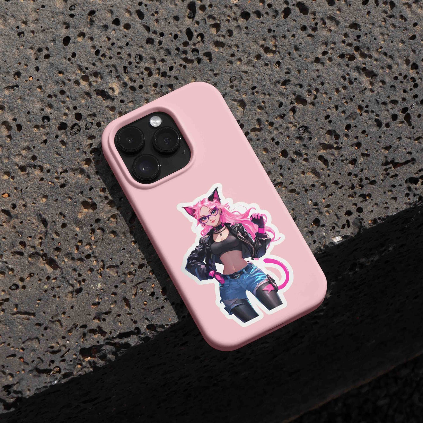 Cyber Cat Attitude - Sticker