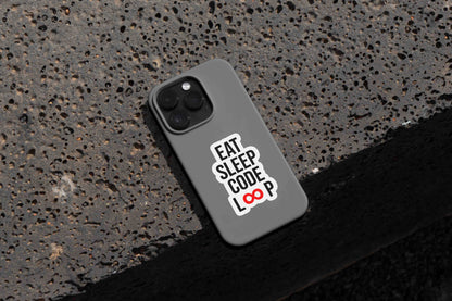 Eat Sleep Code Loop Sticker