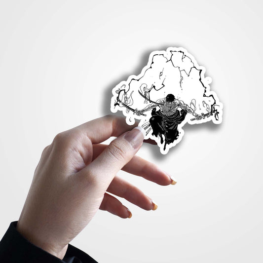 Zoro Roronoa Three Sword Style  - One Piece Sticker
