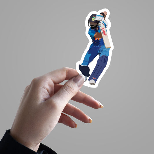 Indian Cricket Team Batsman - Sticker