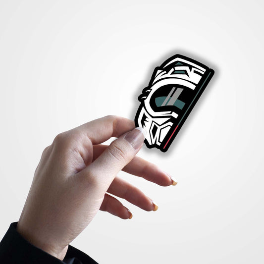 Half Helmet Sticker