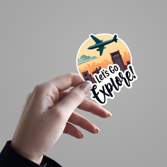 Let's Go Explore Sticker