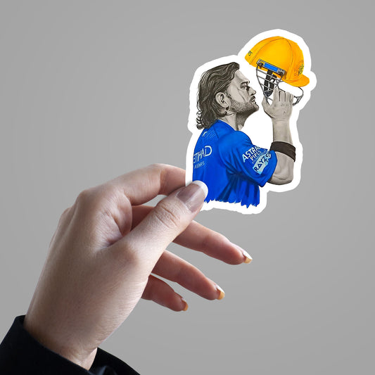 MS Dhoni CSK - Cricket Sticker