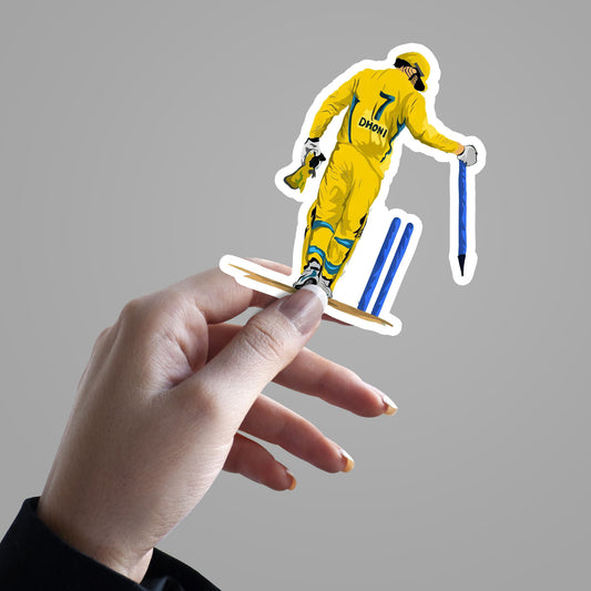 MS Dhoni CSK - Cricket Sticker