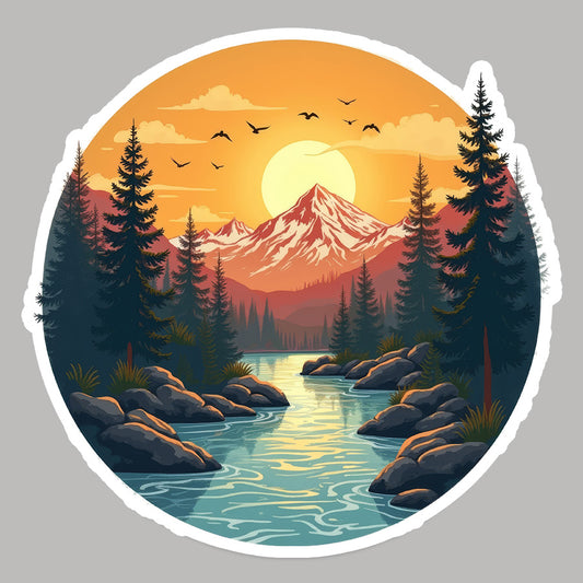 Sunrise Nature Sticker