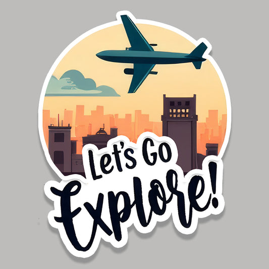 Let's Go Explore Sticker
