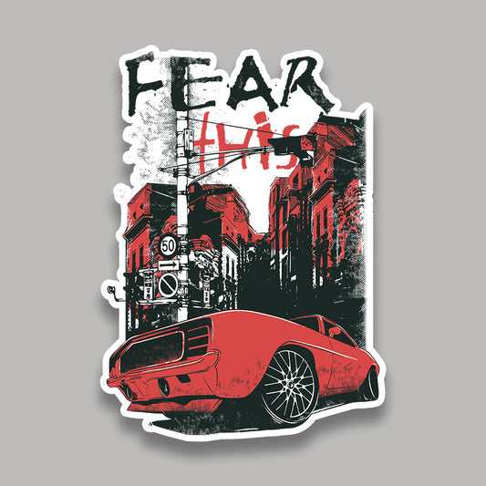 Red Car Sticker