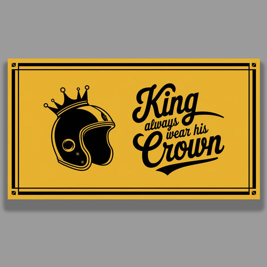 King always wear his crown -Sticker