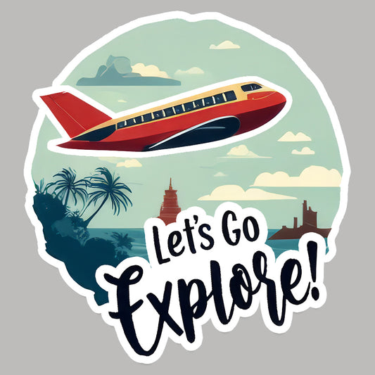 Let's Go Explore Sticker