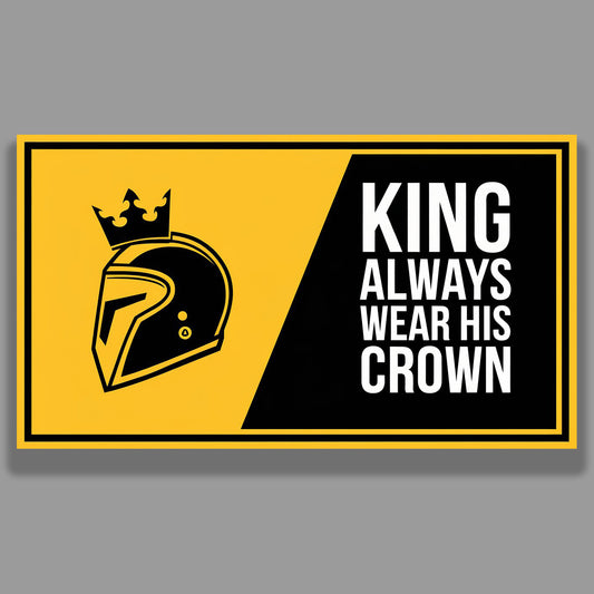 King always wear his crown -Sticker