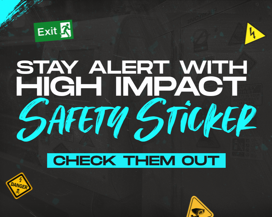 Rotating Blade Warning Sticker (Vertical)