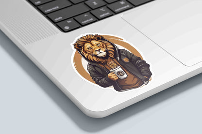 Chilling Lion Sticker