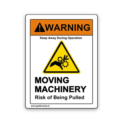 Hand Crush Warning Sticker (Vertical)