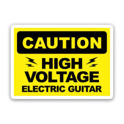 Hight Voltage Electric Guitar - Music Sticker