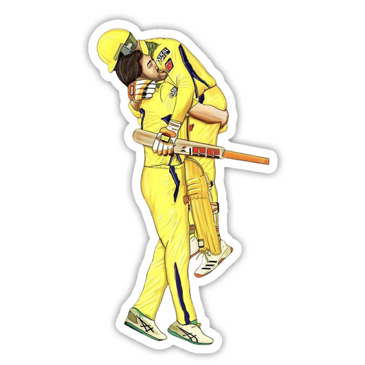 MSD & Jadeja - Cricket Sticker