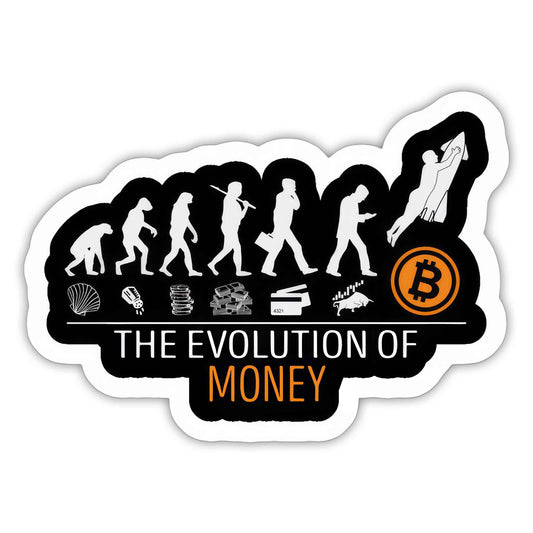 The Evolution Of Money - Sticker