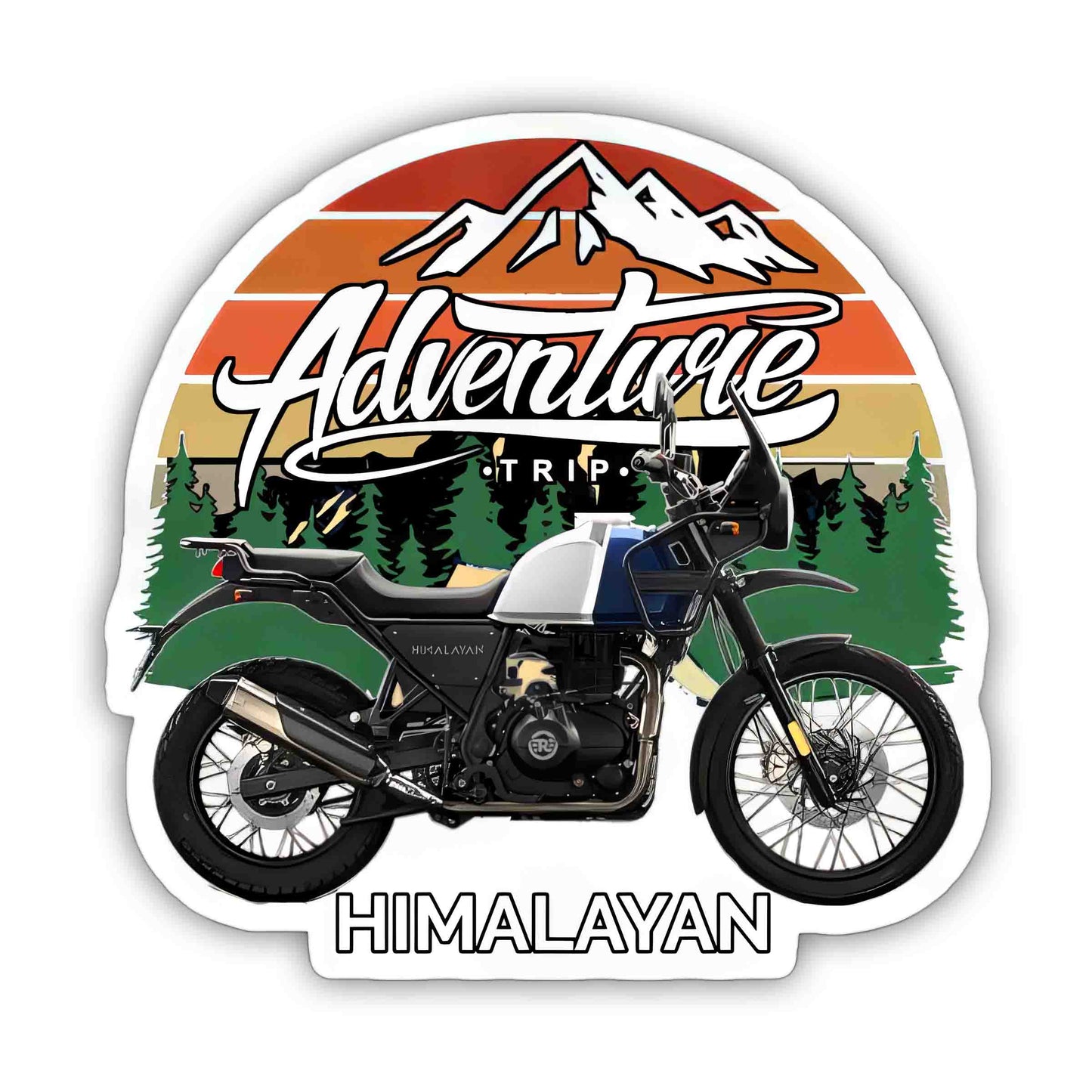 Adventure Touring Bike Sticker