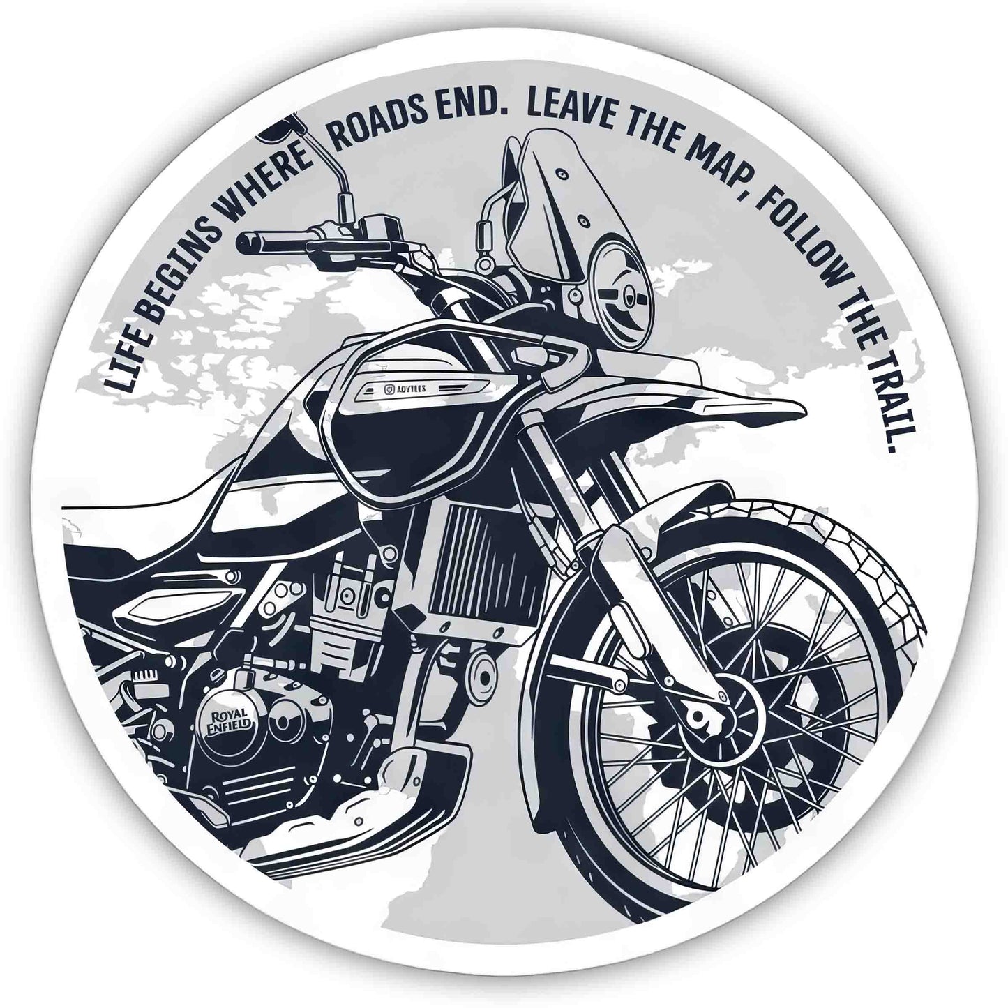 Adventure Touring Bike Sticker