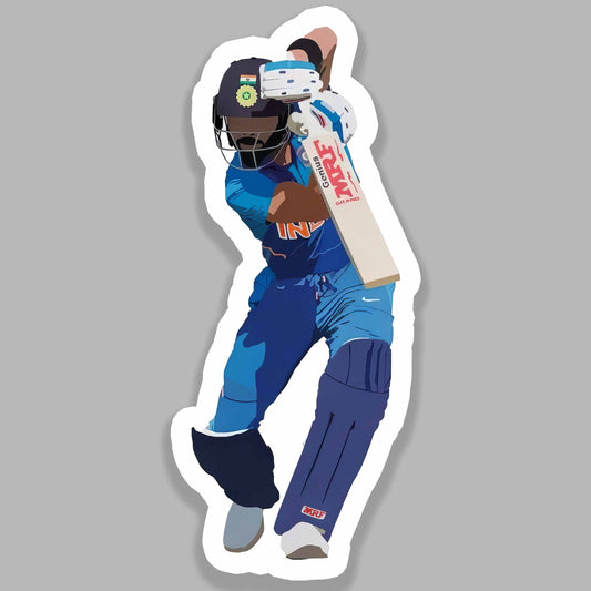 Indian Cricket Team Batsman - Sticker
