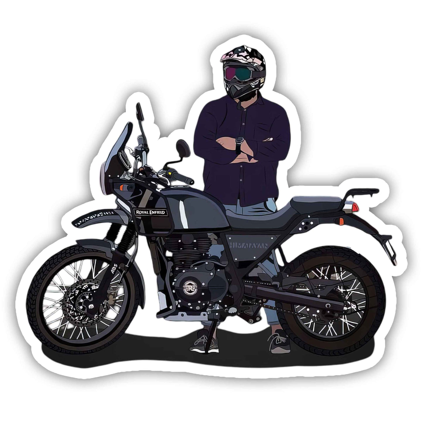 Adventure Touring Bike Sticker