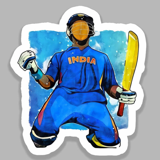 Indian Cricketer Celebrate - Sticker