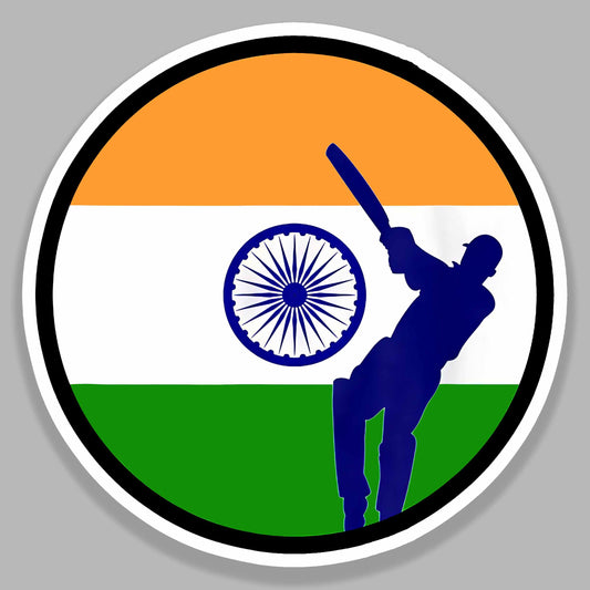 Indian Flag - Cricket Sticker
